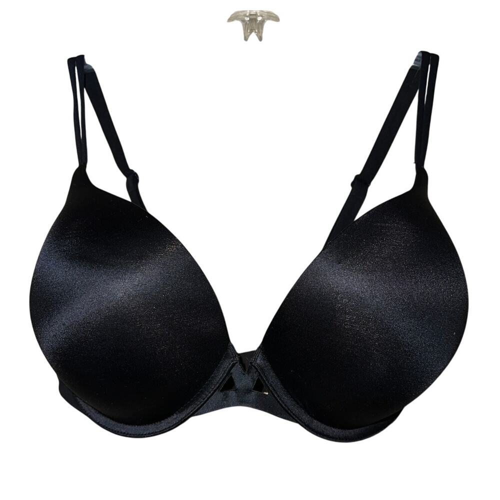 34DDD Victoria's Secret Bra Very Sexy Padded Push Up Black Underwire Va Va Voom